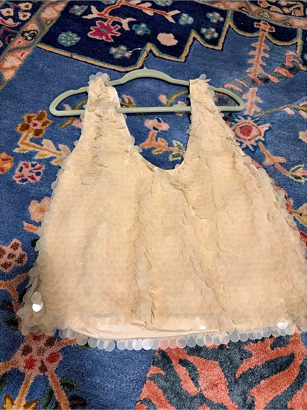 Sequin Camisole in Cream NWT